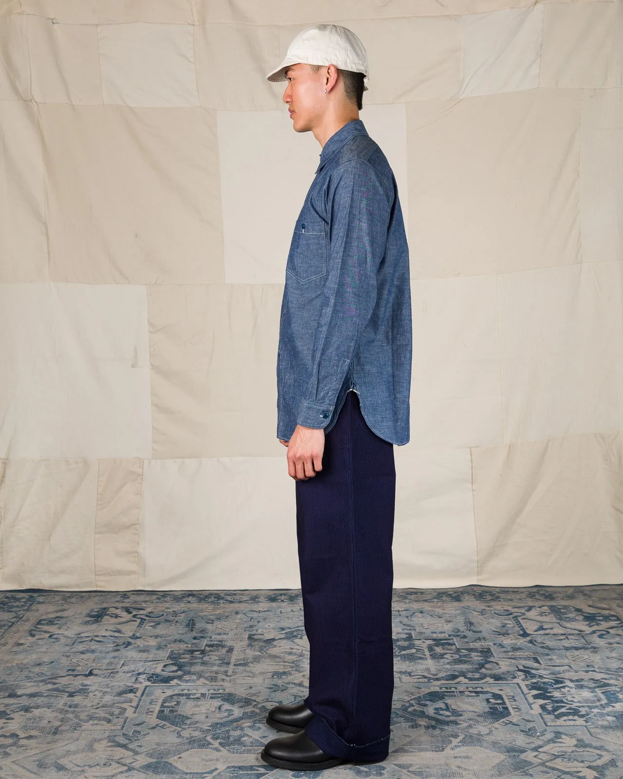 Open Pocket Working Chambray Shirt - Light Blue sold by Standard and Strange product image thumbnail 4