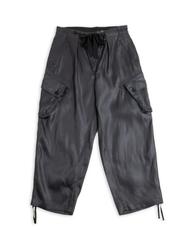 Adjustable Cargo Pants - High Twist Tussah Silk Twill/Midnight sold by Standard and Strange