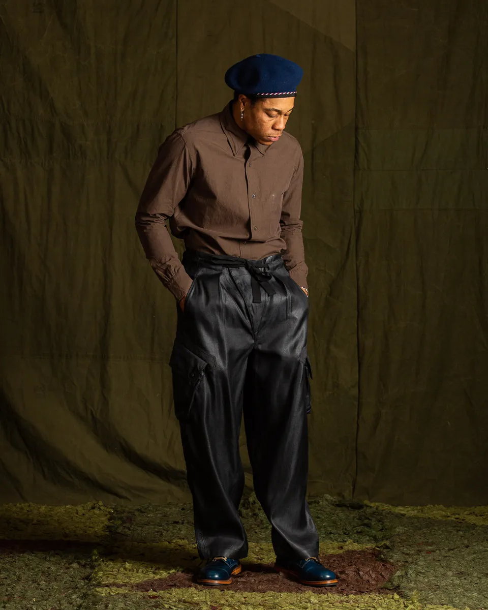 Adjustable Cargo Pants - High Twist Tussah Silk Twill/Midnight sold by Standard and Strange product image thumbnail 4