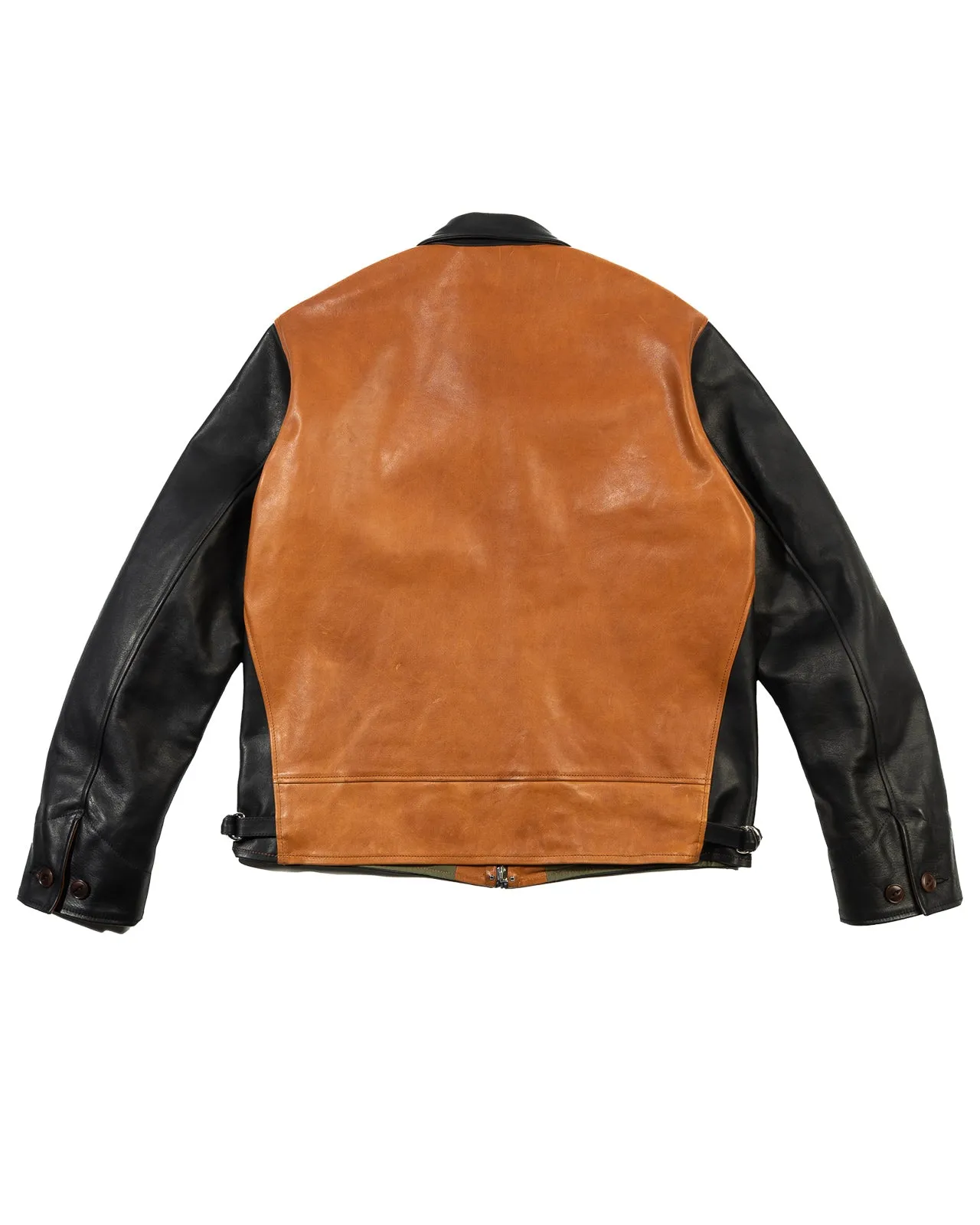 Horsehide A-1 Zip Jacket - Black / Brown sold by Standard and Strange product image thumbnail 2