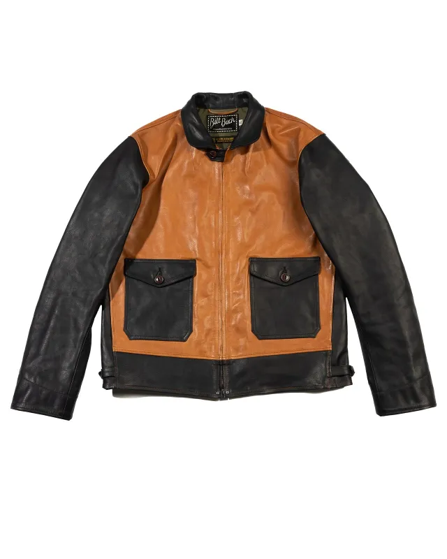 Horsehide A-1 Zip Jacket - Black / Brown sold by Standard and Strange