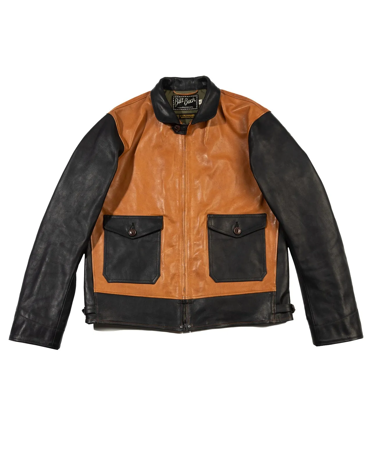 Horsehide A-1 Zip Jacket - Black / Brown sold by Standard and Strange
