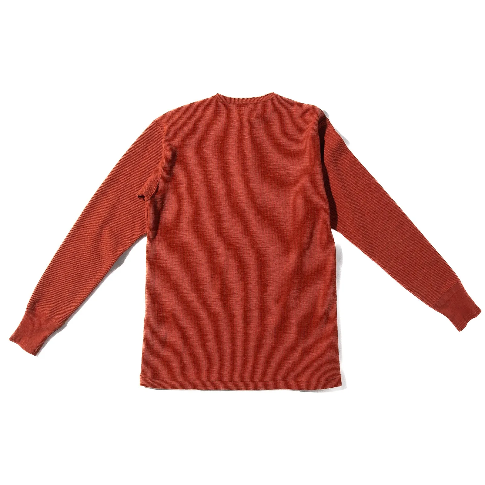 Western Cardigan Stitch Henley Shirt - Brick Red sold by Standard and Strange product image thumbnail 2