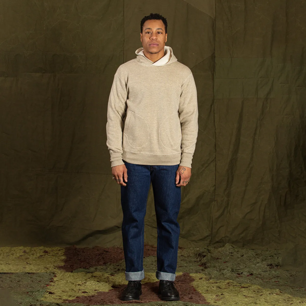 Boxing Glove Pocket Hooded Sweatshirt - Oatmeal sold by Standard and Strange product image thumbnail 4