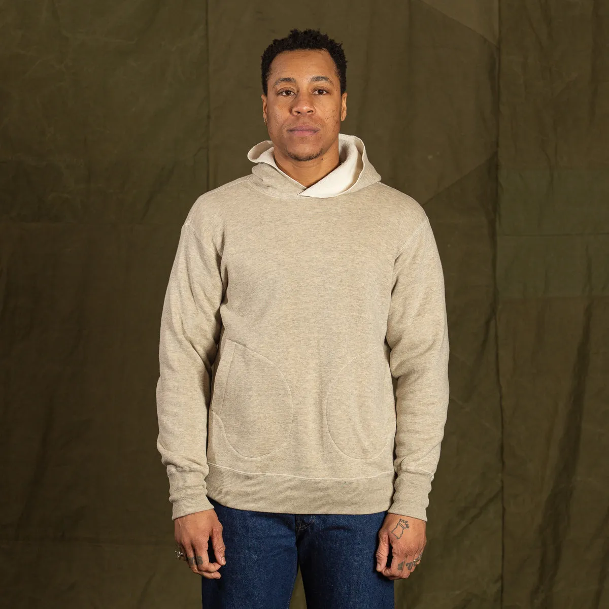 Boxing Glove Pocket Hooded Sweatshirt - Oatmeal sold by Standard and Strange product image thumbnail 3
