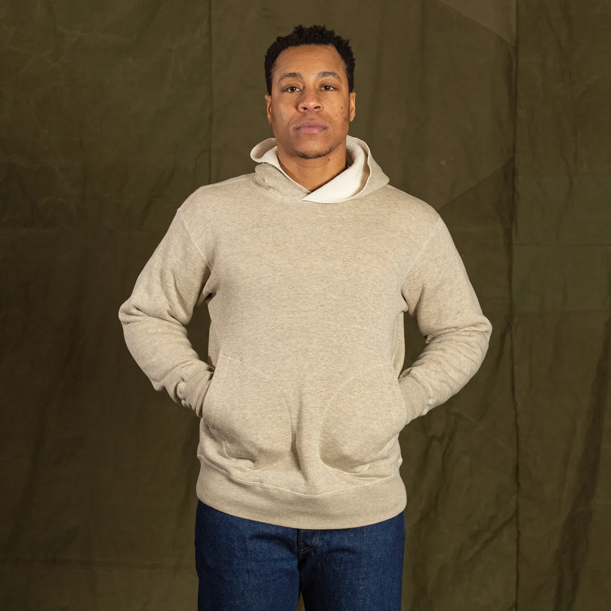 Boxing Glove Pocket Hooded Sweatshirt - Oatmeal sold by Standard and Strange product image thumbnail 5
