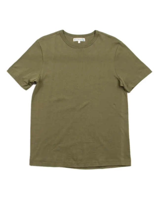 1950s Lightweight Loopwheeled Tee - Army sold by Standard and Strange