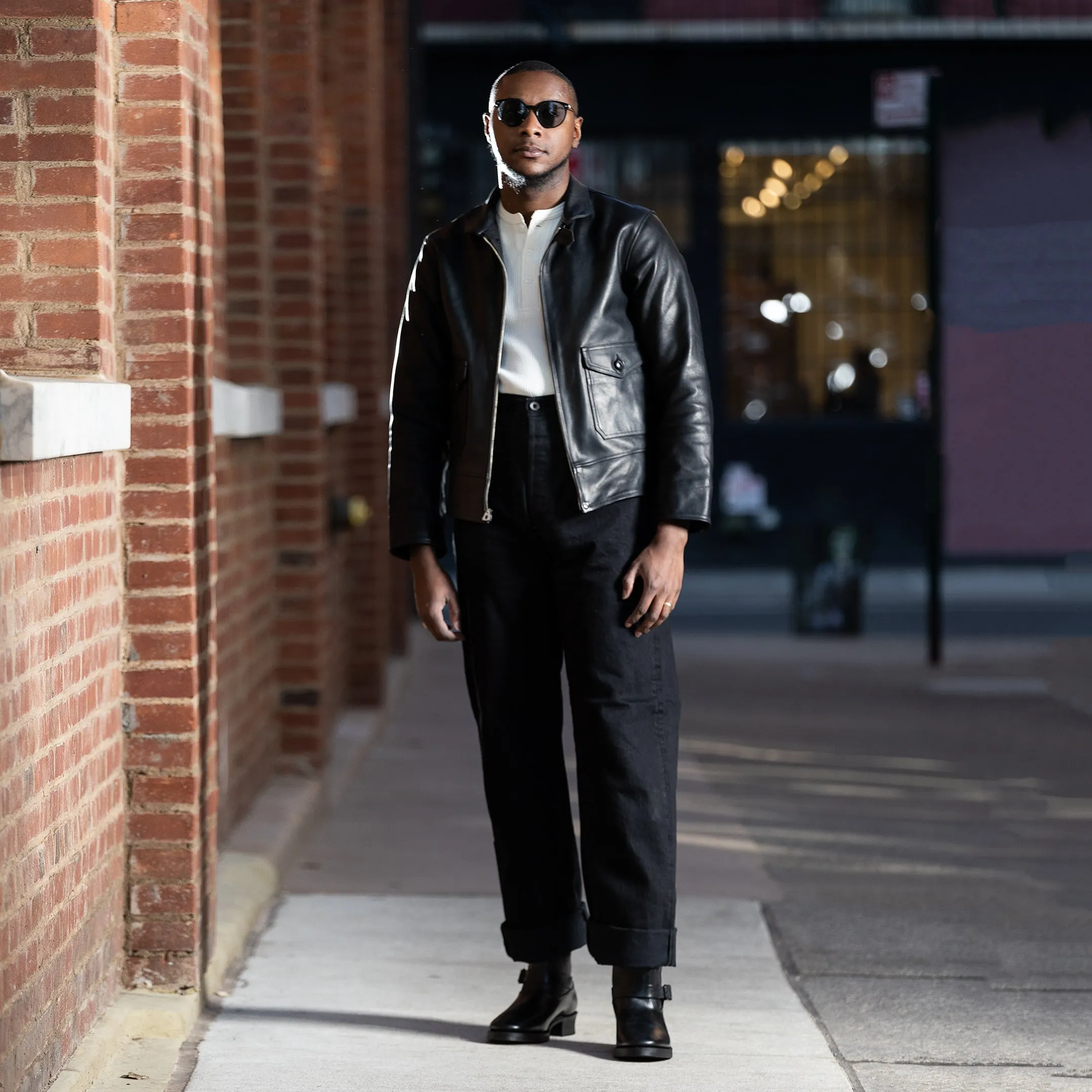 Horsehide A-1 Zip Jacket - Black sold by Standard and Strange product image thumbnail 3