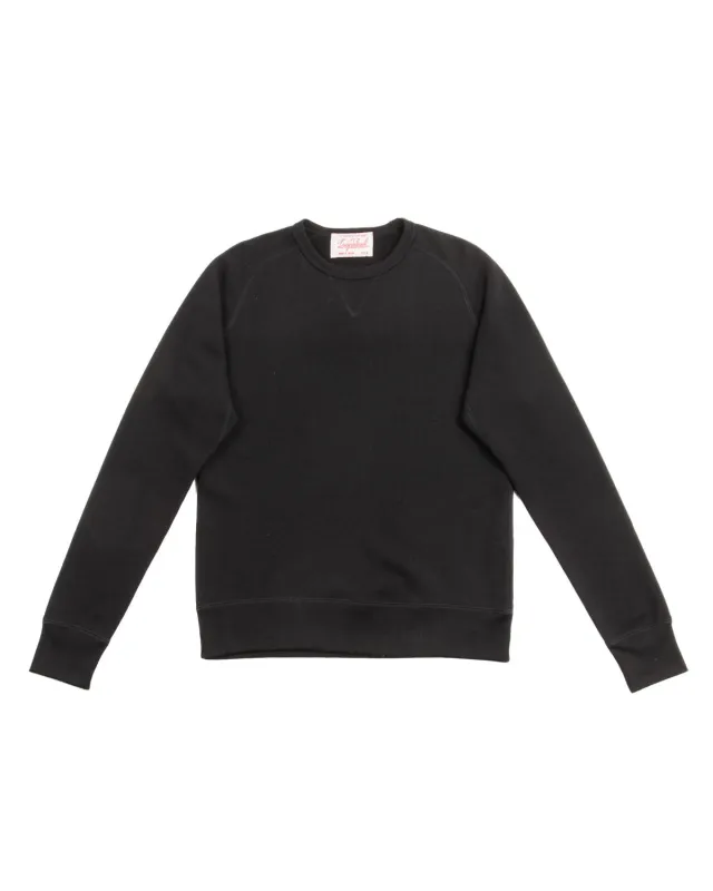 Wakayama Special Loopwheel Raglan Crewneck Sweatshirt - Black sold by Standard and Strange