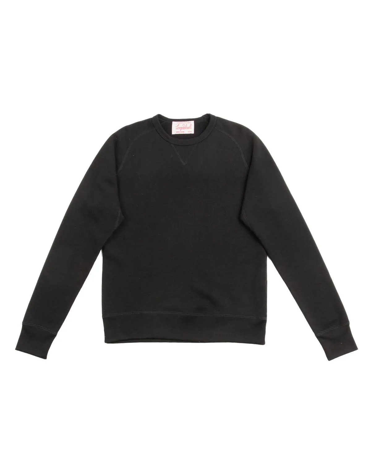 Wakayama Special Loopwheel Raglan Crewneck Sweatshirt - Black sold by Standard and Strange