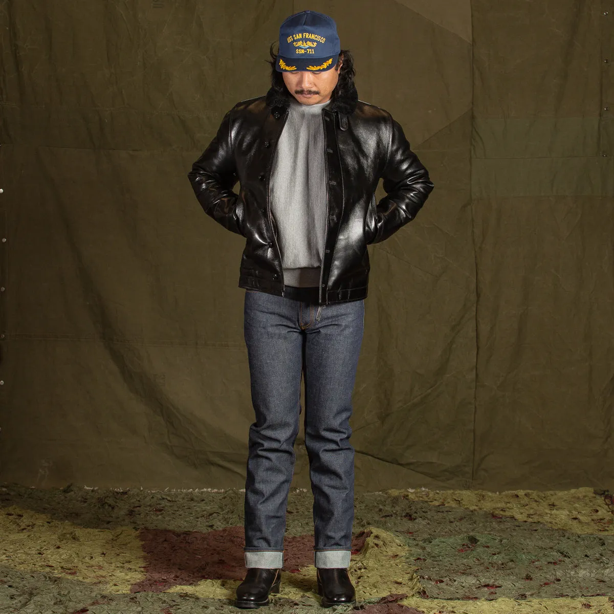 Aniline Horse N-1 Deck Jacket - Black (LN-1) sold by Standard and Strange product image thumbnail 4