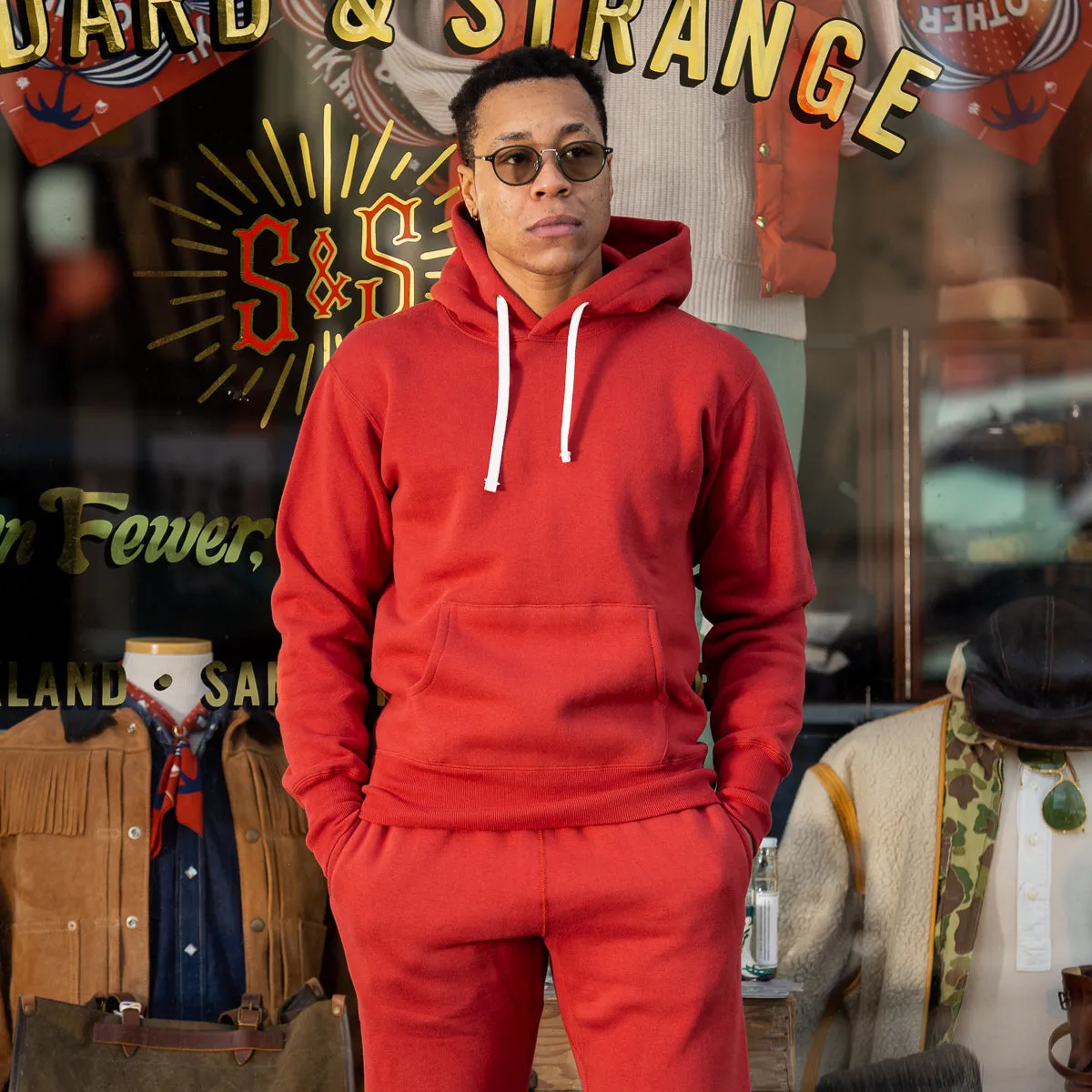 Loopwheel Pullover Hoodie - Cherry Red sold by Standard and Strange product image thumbnail 2