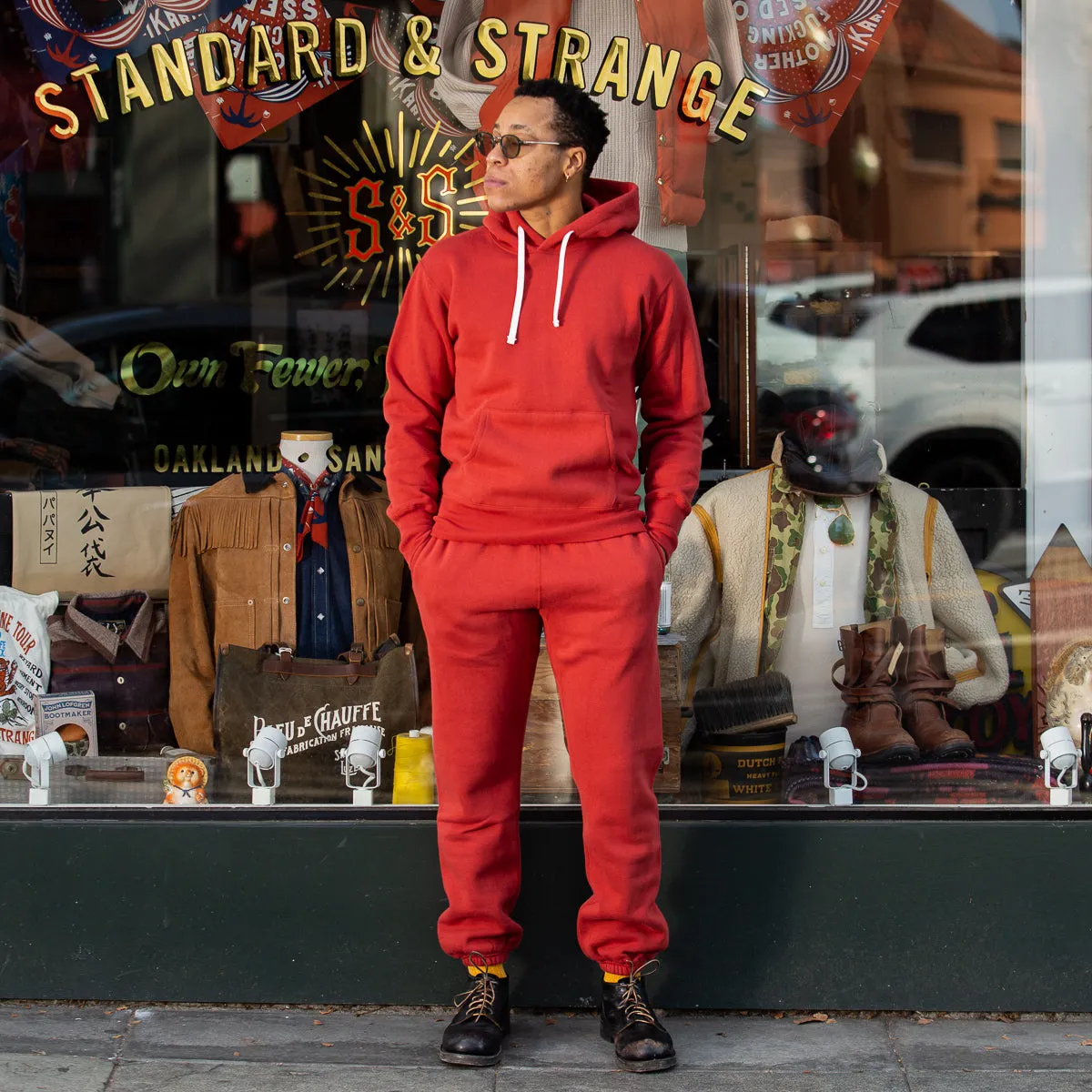 Loopwheel Pullover Hoodie - Cherry Red sold by Standard and Strange product image thumbnail 3
