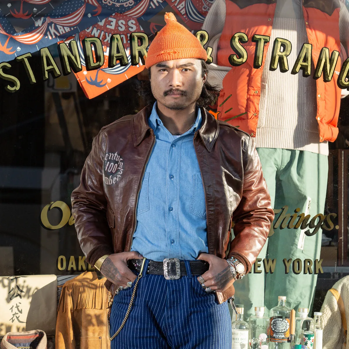 Type A-2 Leather Jacket - 100th Bomb Group Chapel in the Flak sold by Standard and Strange product image thumbnail 4