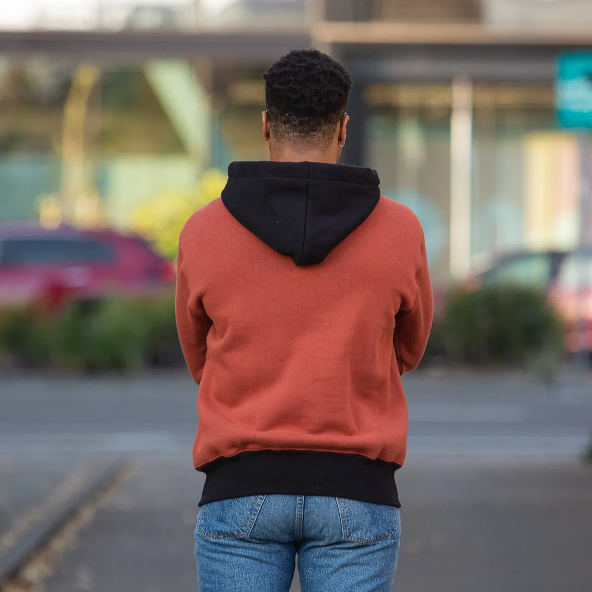 Double Face After-Hooded Sweatshirt - Burgundy/Black sold by Standard and Strange product image thumbnail 5