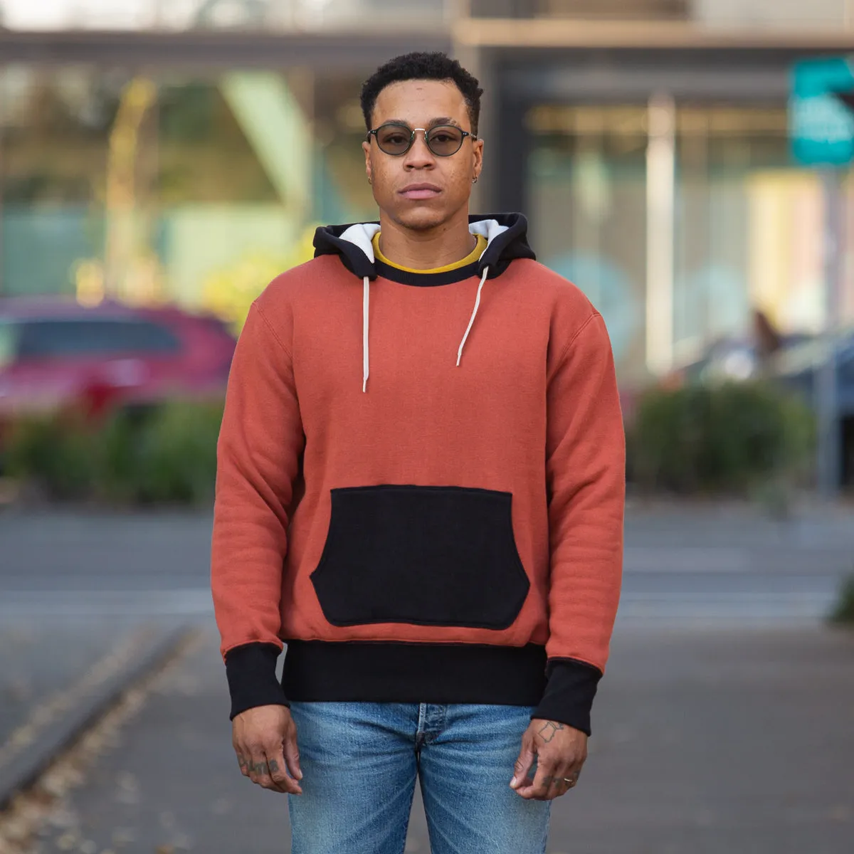 Double Face After-Hooded Sweatshirt - Burgundy/Black sold by Standard and Strange product image thumbnail 2
