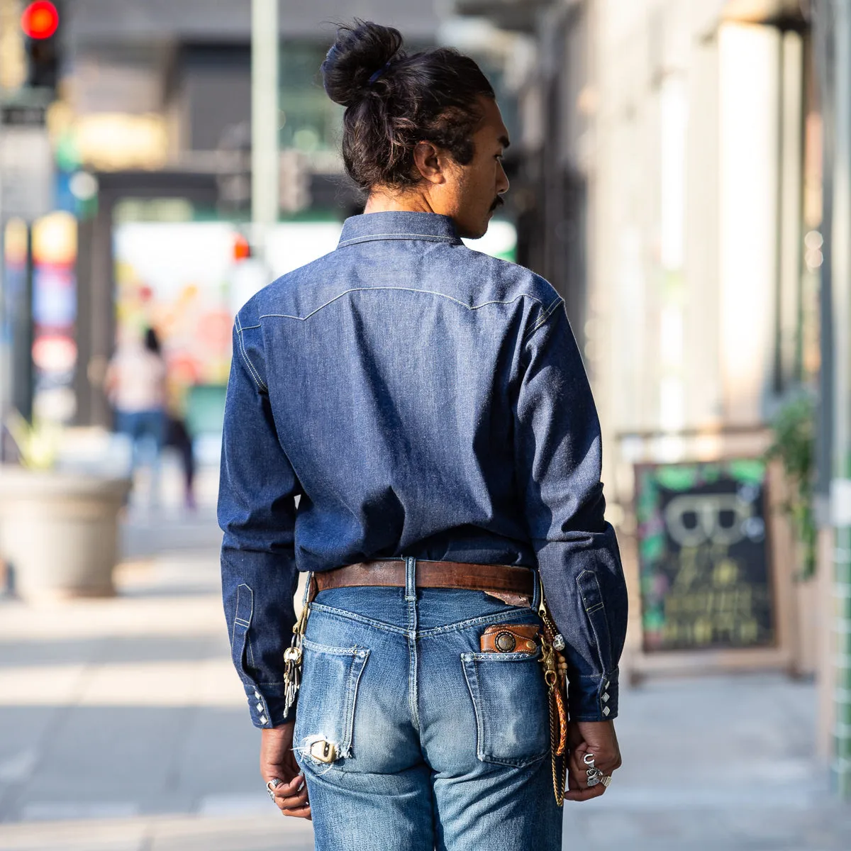Denim Western Shirt / Sawtooth - Indigo sold by Standard and Strange product image thumbnail 4