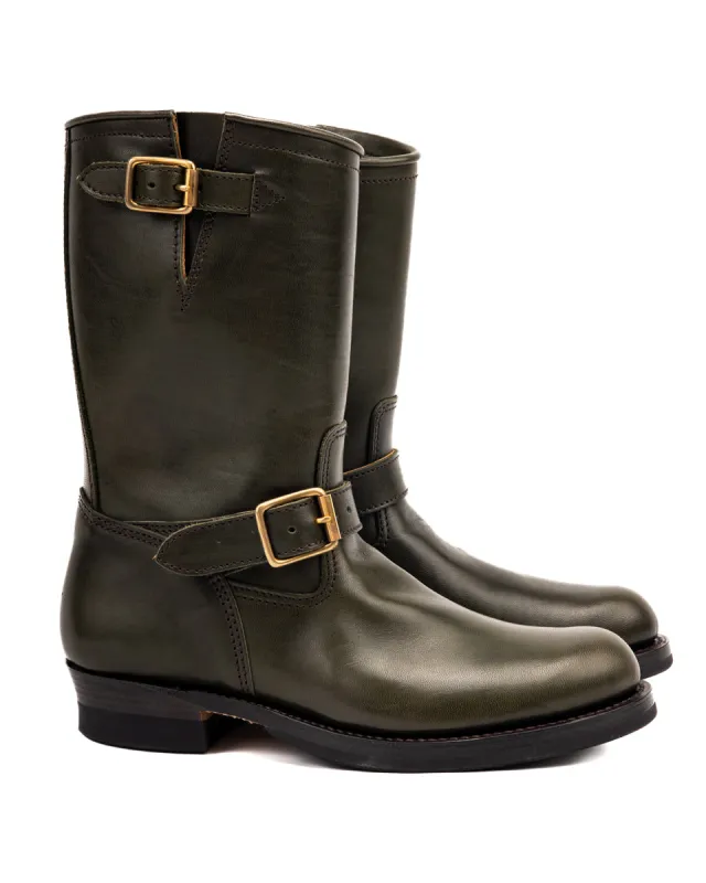 Engineer Boot - Olive Eco Horse (EB-01) sold by Standard and Strange