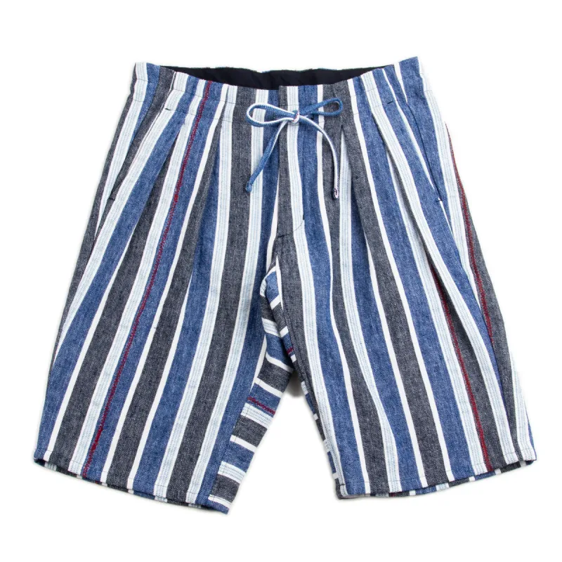Drop Crotch Shorts - Indigo Mud Cloth sold by Standard and Strange