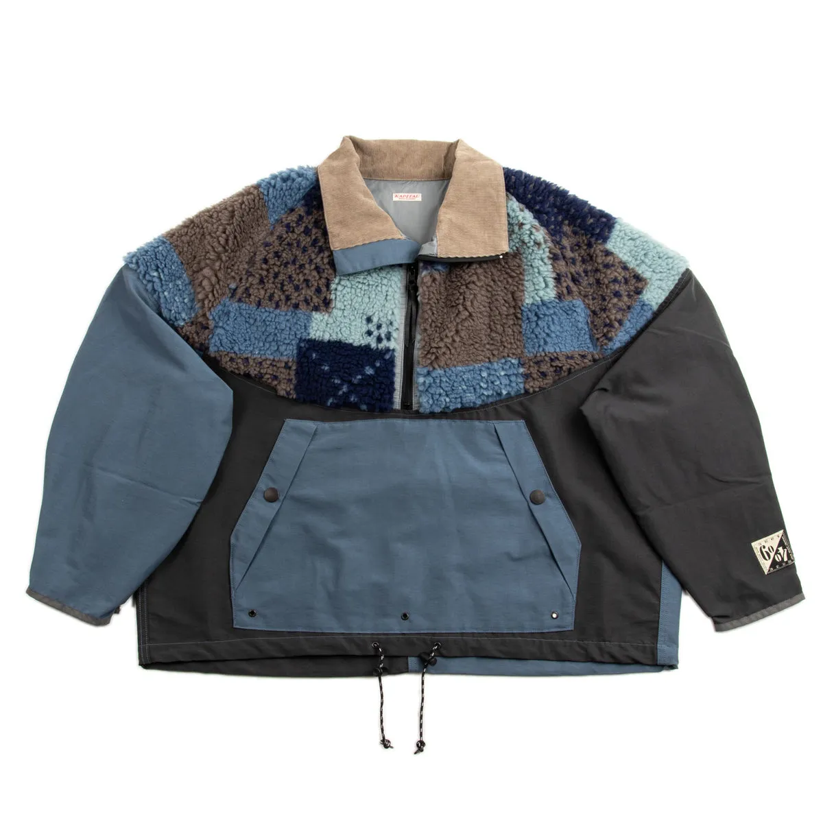 60/40 Cloth x TUGIHAGI Fleece HUTTE Anorak - Navy sold by Standard and Strange