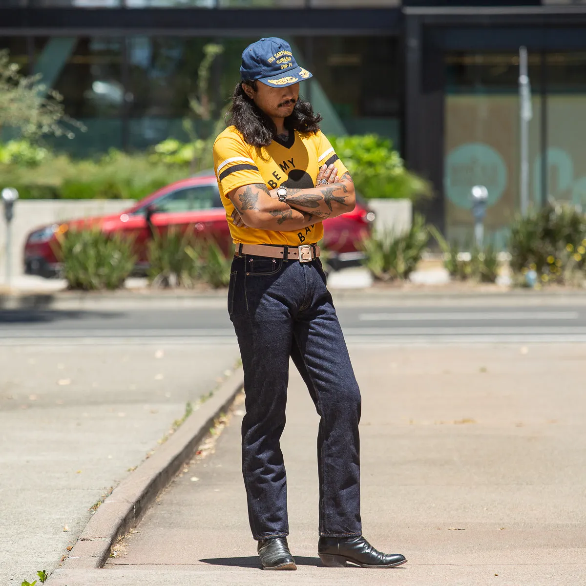 1101W - Regular Fit Tapered Leg - One Wash Denim sold by Standard and Strange product image thumbnail 3