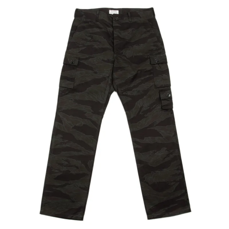 Tiger Camouflage Trousers - Black Over-dye sold by Standard and Strange