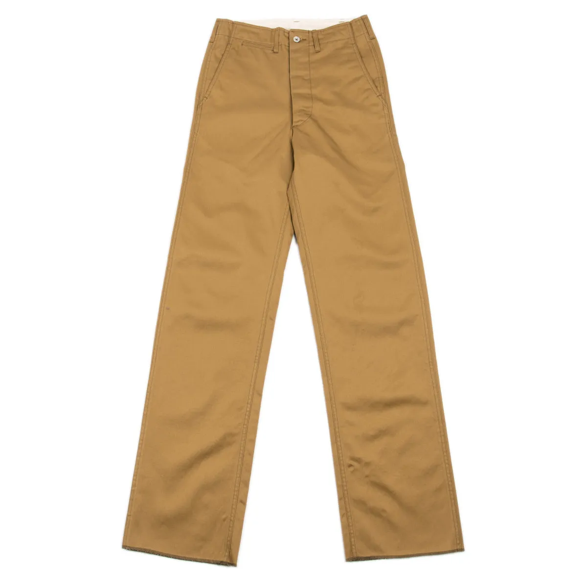 Khaki Chino Trousers Type 2 - Beige (Unhemmed) sold by Standard and Strange