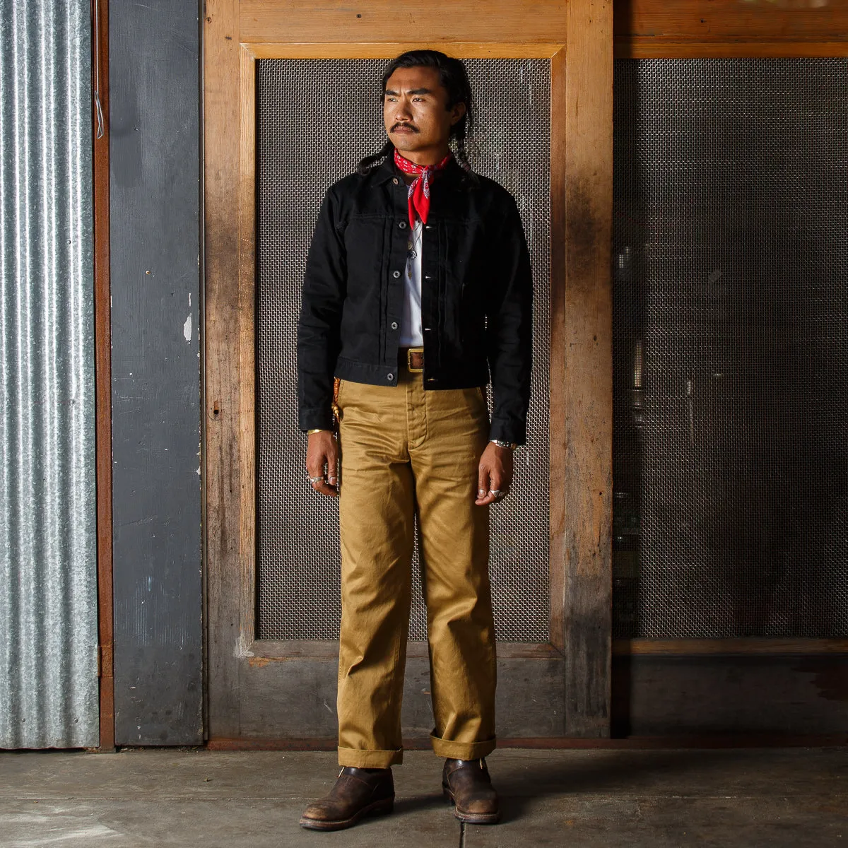 Khaki Chino Trousers Type 2 - Beige (Unhemmed) sold by Standard and Strange product image thumbnail 4