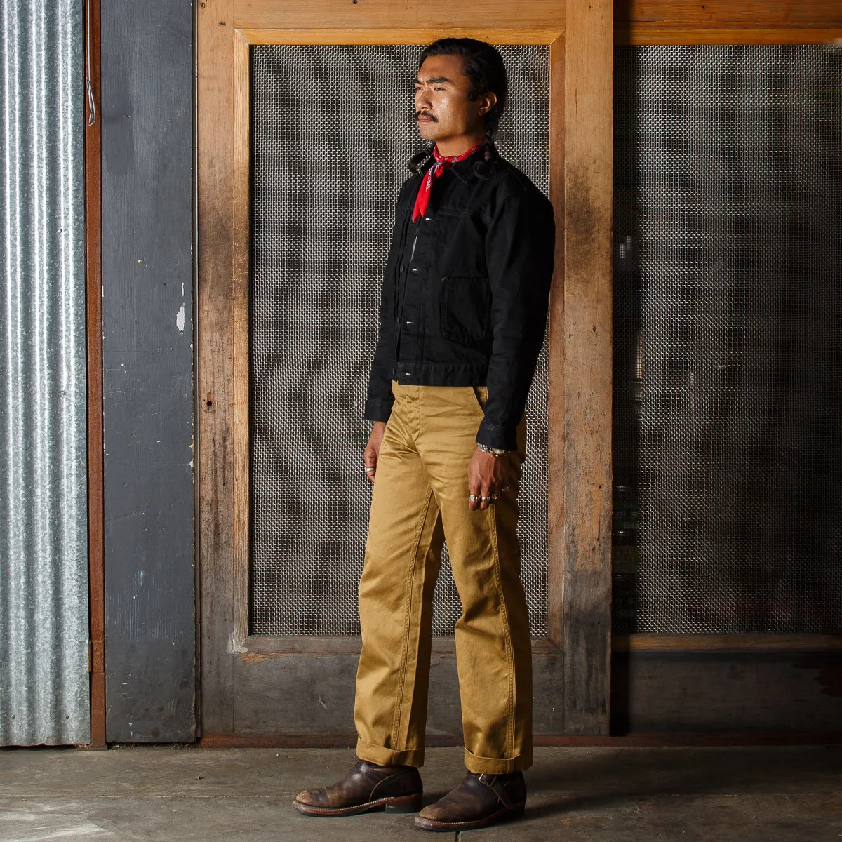 Khaki Chino Trousers Type 2 - Beige (Unhemmed) sold by Standard and Strange product image thumbnail 3