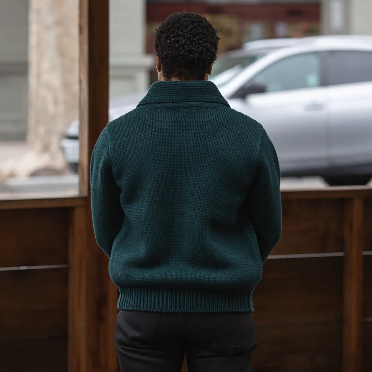 Heavy Wool Cashmere Sweater - Green sold by Standard and Strange product image thumbnail 4