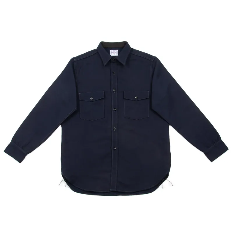 8HU Heavy Moleskin Shirt - Navy sold by Standard and Strange