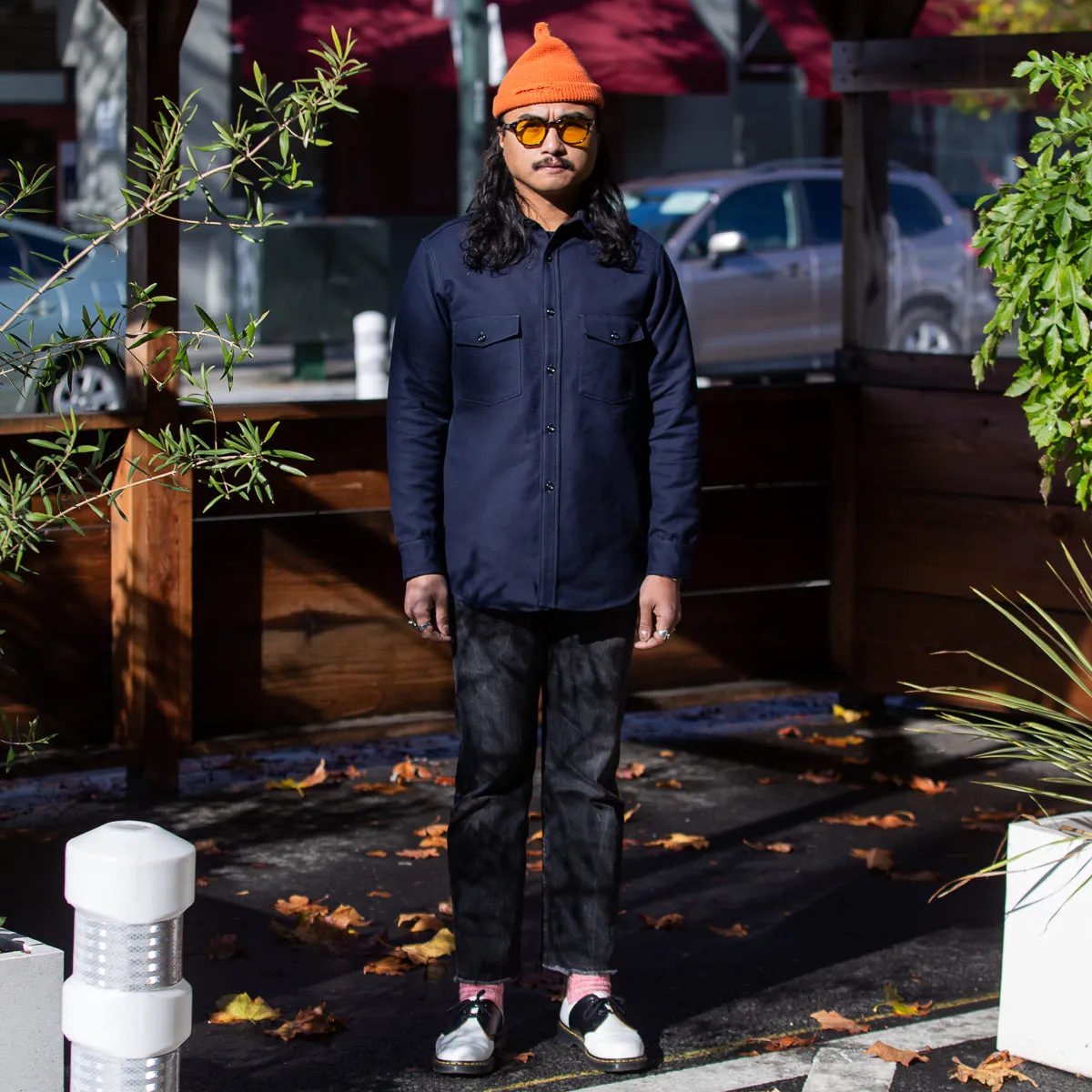 8HU Heavy Moleskin Shirt - Navy sold by Standard and Strange product image thumbnail 3