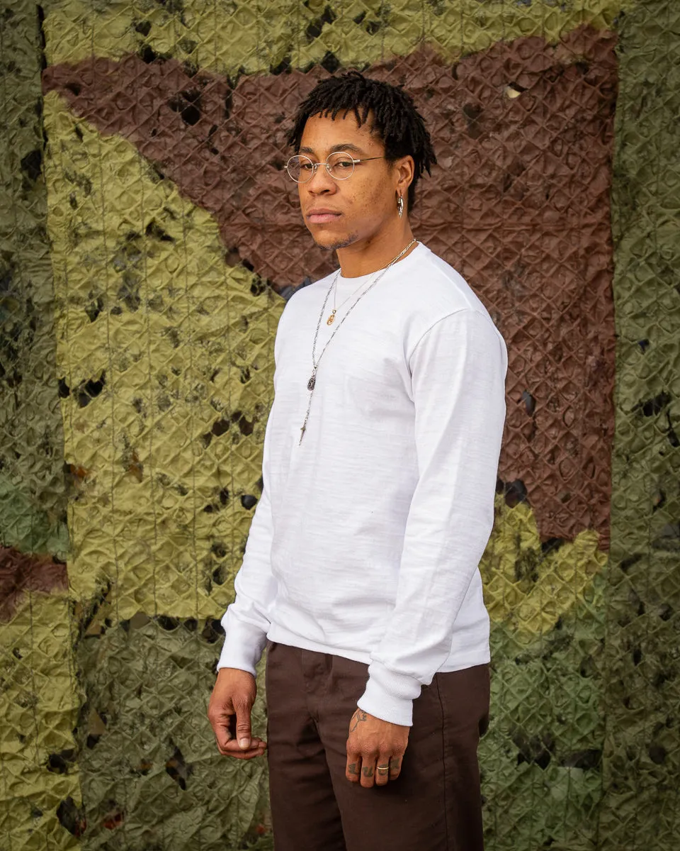 Loopwheeled Athletic Longsleeve Tee - White sold by Standard and Strange product image thumbnail 5