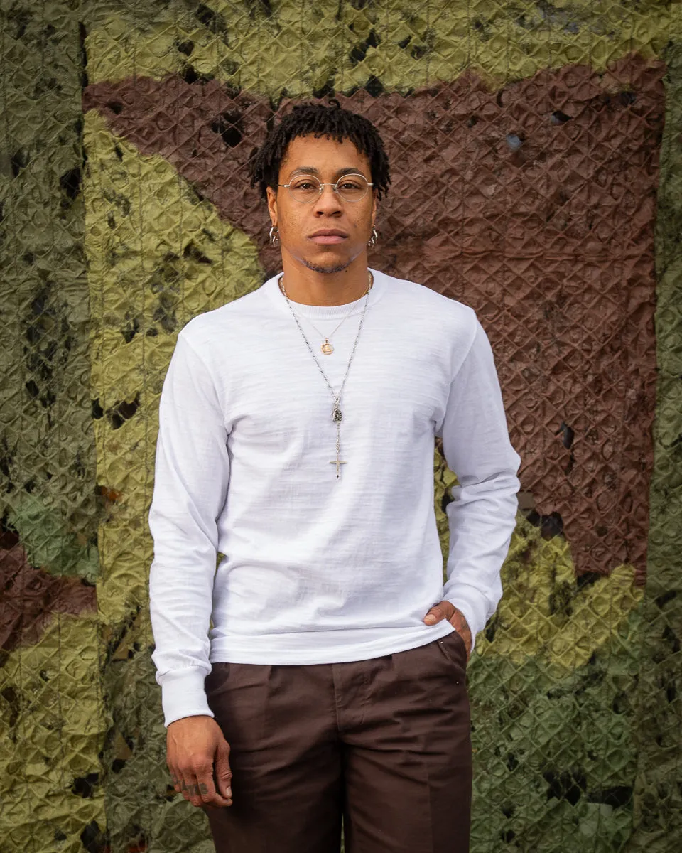 Loopwheeled Athletic Longsleeve Tee - White sold by Standard and Strange product image thumbnail 4