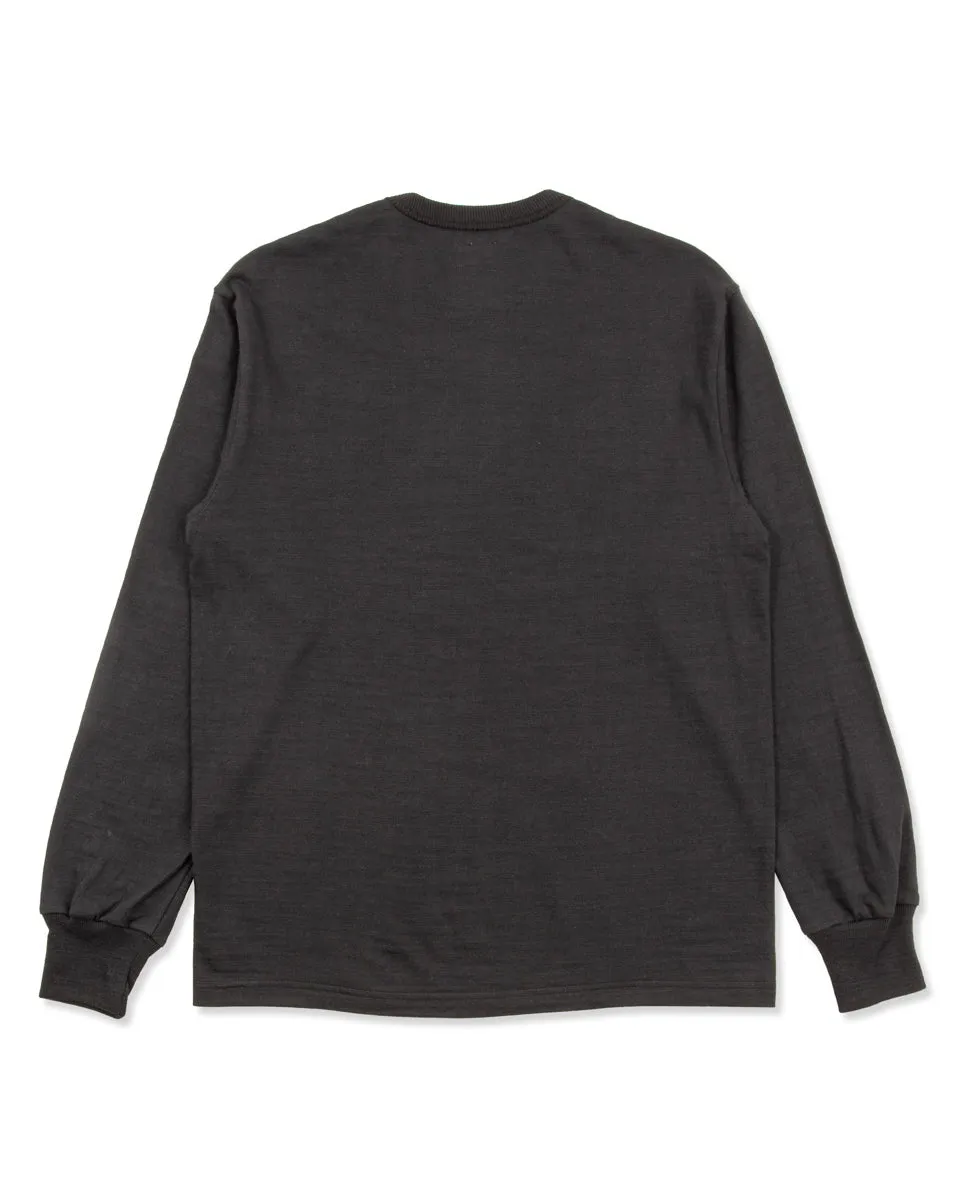 Loopwheeled Athletic Longsleeve Tee - Black sold by Standard and Strange product image thumbnail 2