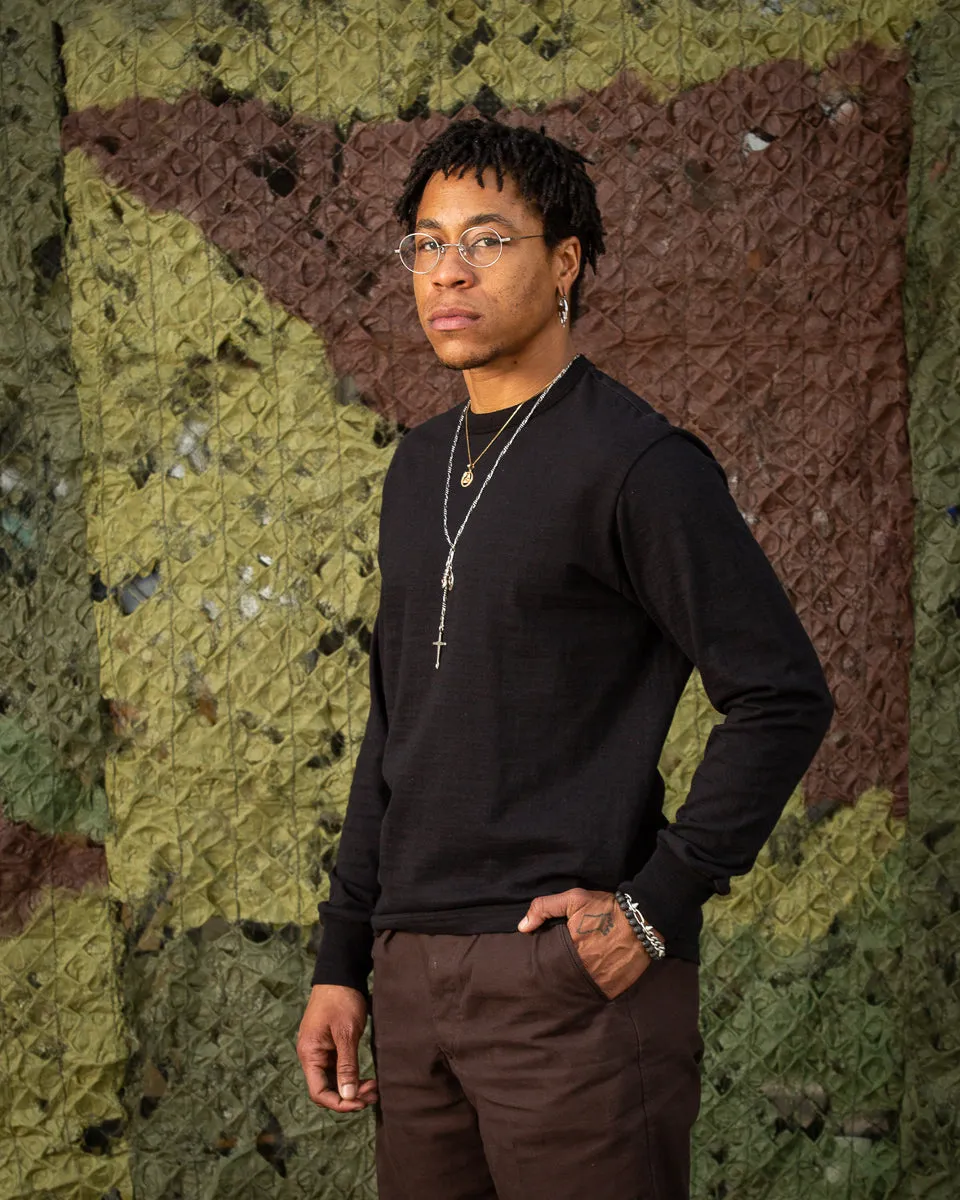 Loopwheeled Athletic Longsleeve Tee - Black sold by Standard and Strange product image thumbnail 5