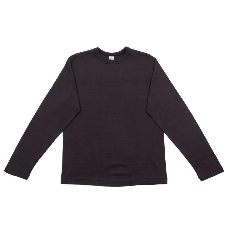 Long Sleeve Crew Neck Tee - Black made by Warehouse