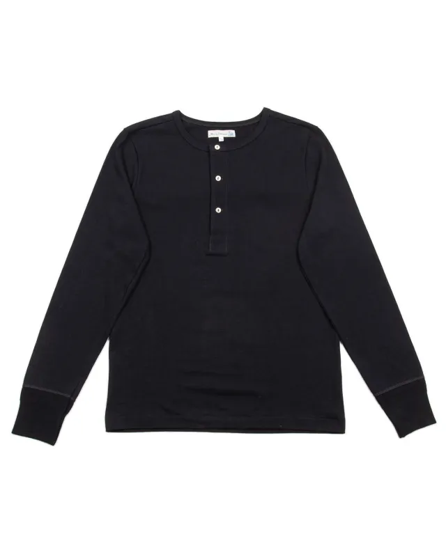 206 Loopwheeled LS Henley - Charcoal sold by Standard and Strange