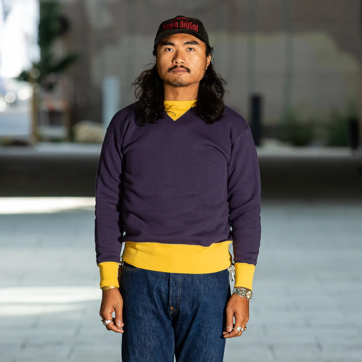 Loopwheel Crewneck Sweatshirt - Two-Tone Blue/Yellow sold by Standard and Strange product image thumbnail 4