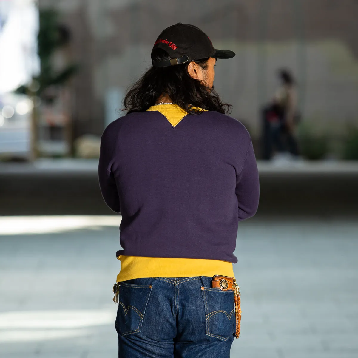 Loopwheel Crewneck Sweatshirt - Two-Tone Blue/Yellow sold by Standard and Strange product image thumbnail 5