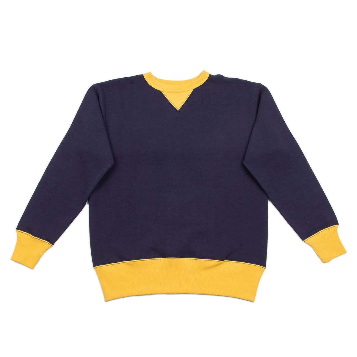 Loopwheel Crewneck Sweatshirt - Two-Tone Blue/Yellow sold by Standard and Strange