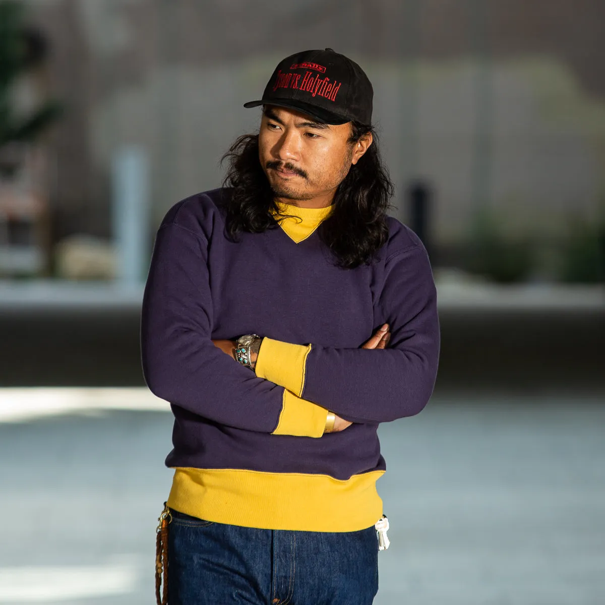 Loopwheel Crewneck Sweatshirt - Two-Tone Blue/Yellow sold by Standard and Strange product image thumbnail 2