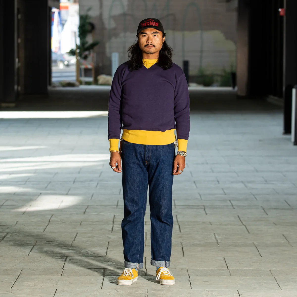 Loopwheel Crewneck Sweatshirt - Two-Tone Blue/Yellow sold by Standard and Strange product image thumbnail 3