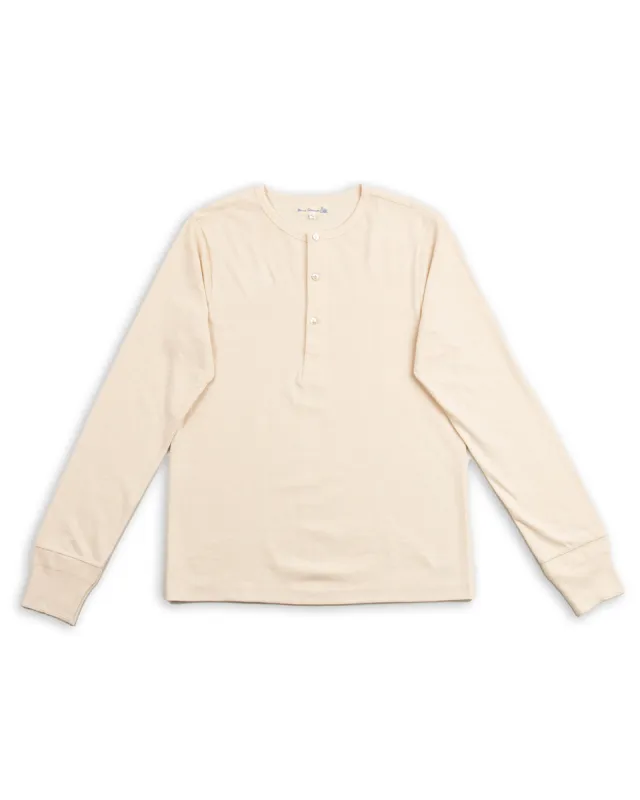 206 Loopwheeled LS Henley - Nature sold by Standard and Strange