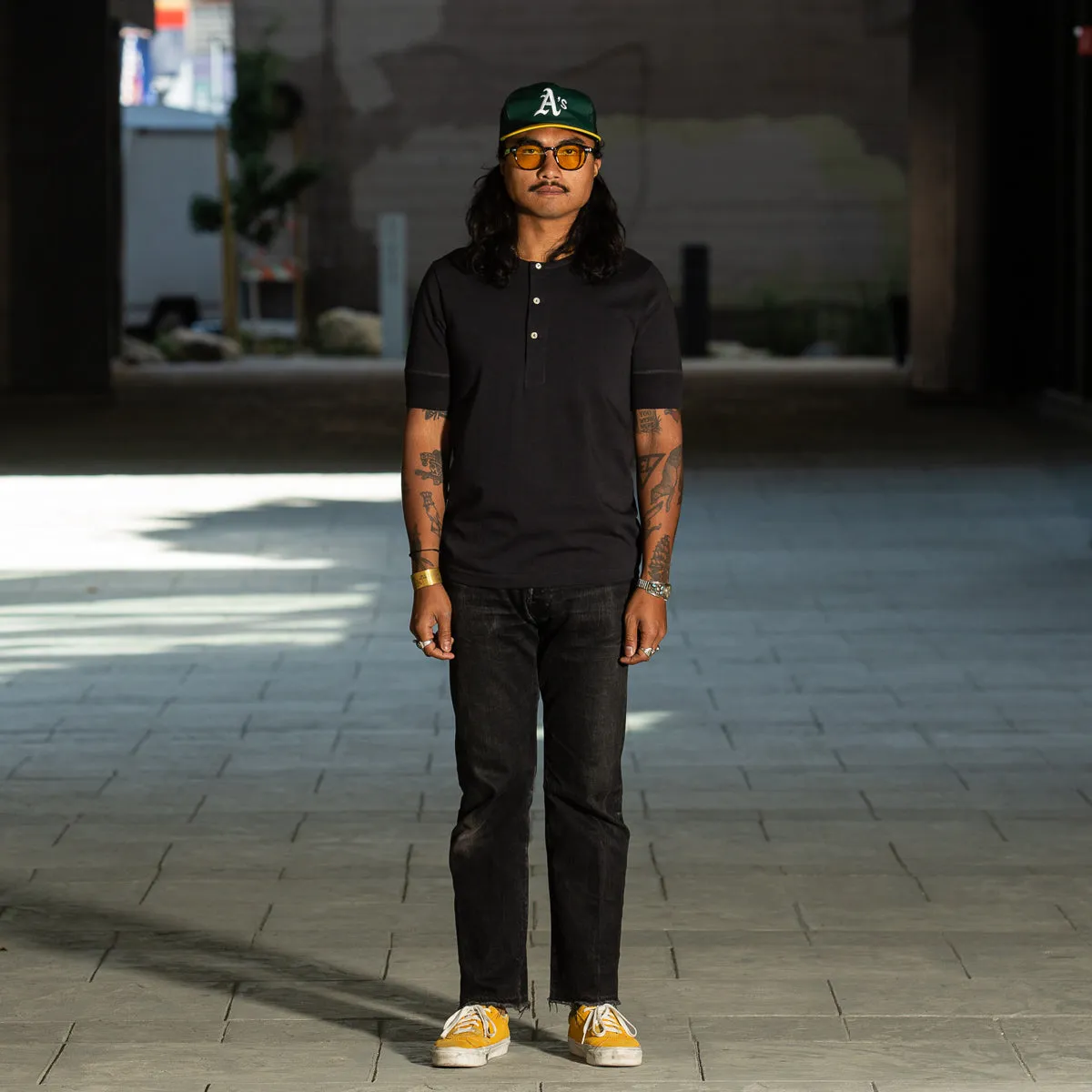 207 Loopwheeled SS Henley - Charcoal sold by Standard and Strange product image thumbnail 4