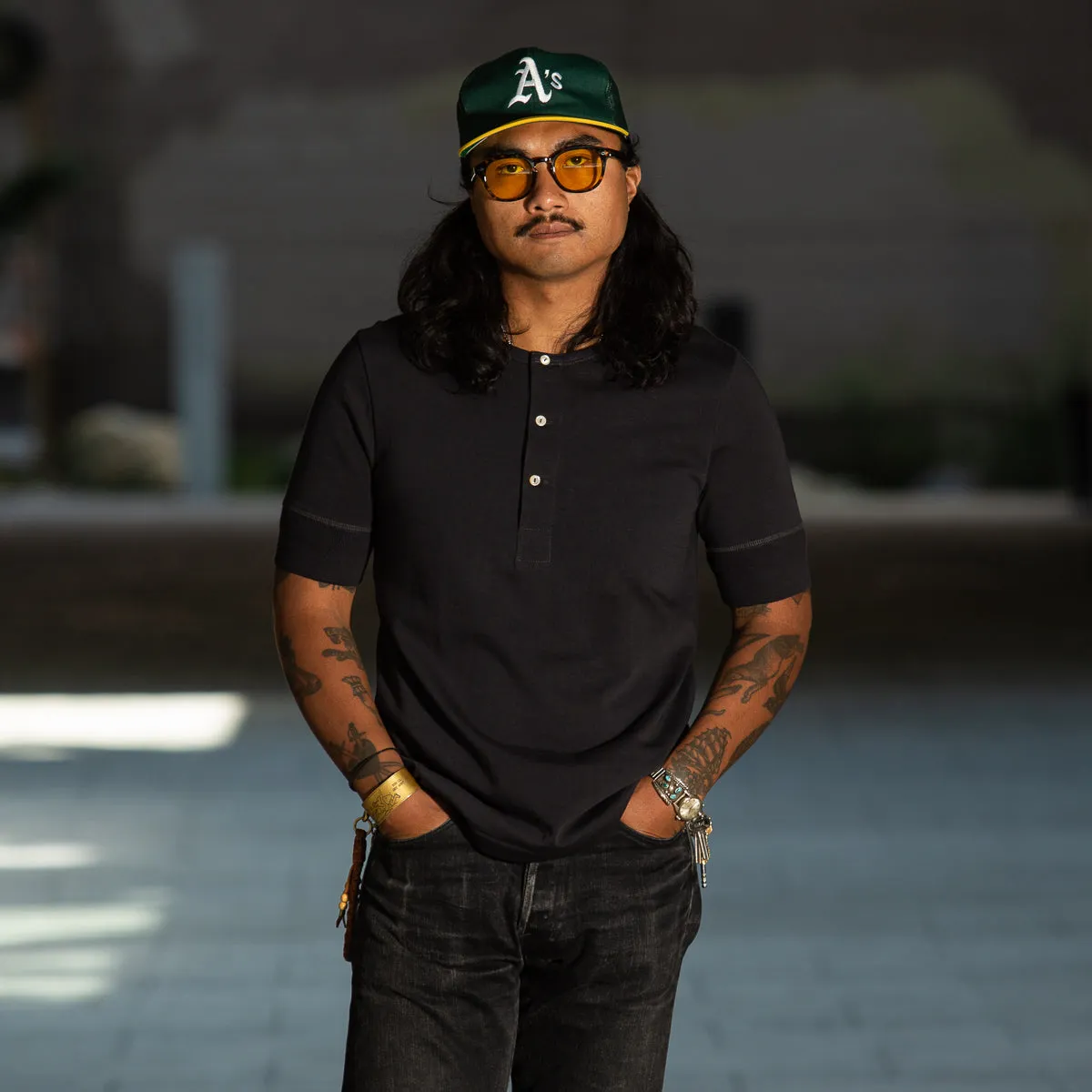 207 Loopwheeled SS Henley - Charcoal sold by Standard and Strange product image thumbnail 3