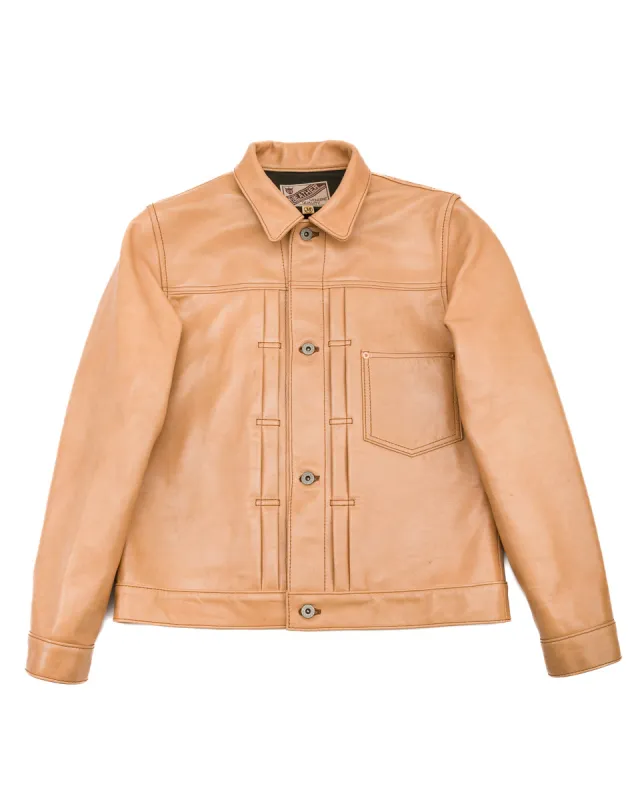 Kakishibu Persimmon Tanned Horsehide Type Jacket (KB-140-T) sold by Standard and Strange