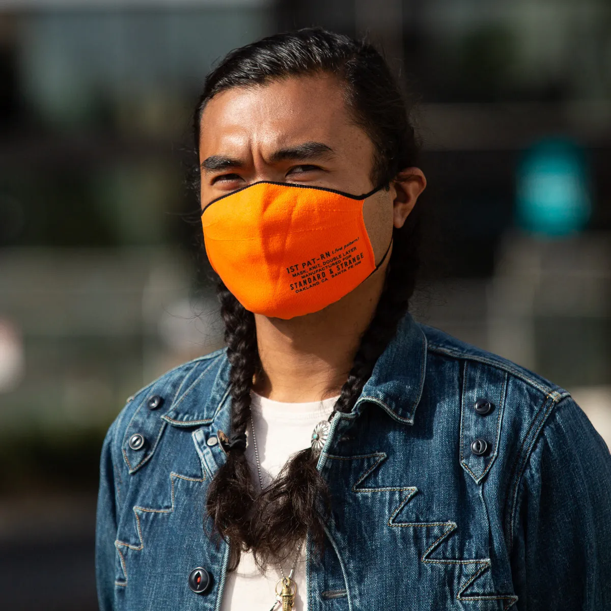 MASK, KNIT, DOUBLE LAYER - S&S ORANGE sold by Standard and Strange product image thumbnail 3