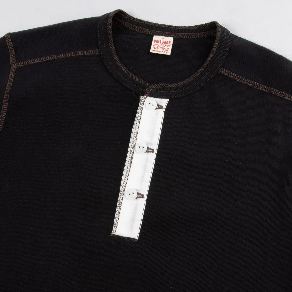 Joe McCoy Ball Park Long Sleeve Union Shirt - Black sold by Standard and Strange product image thumbnail 3