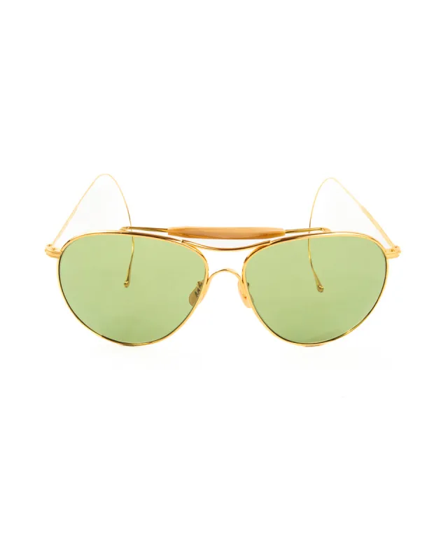Flying Sun Aviator Sunglasses - Gold sold by Standard and Strange